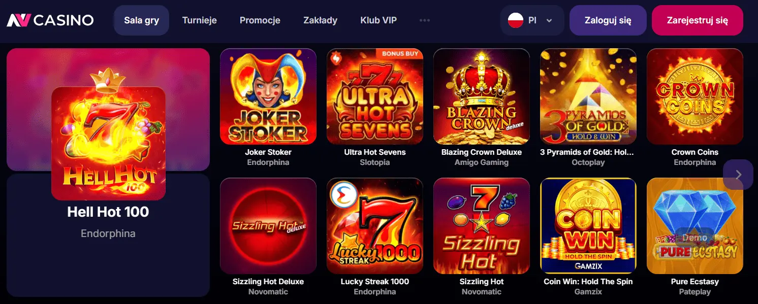 NV Casino - nowe kasyno z małą wpłatą
