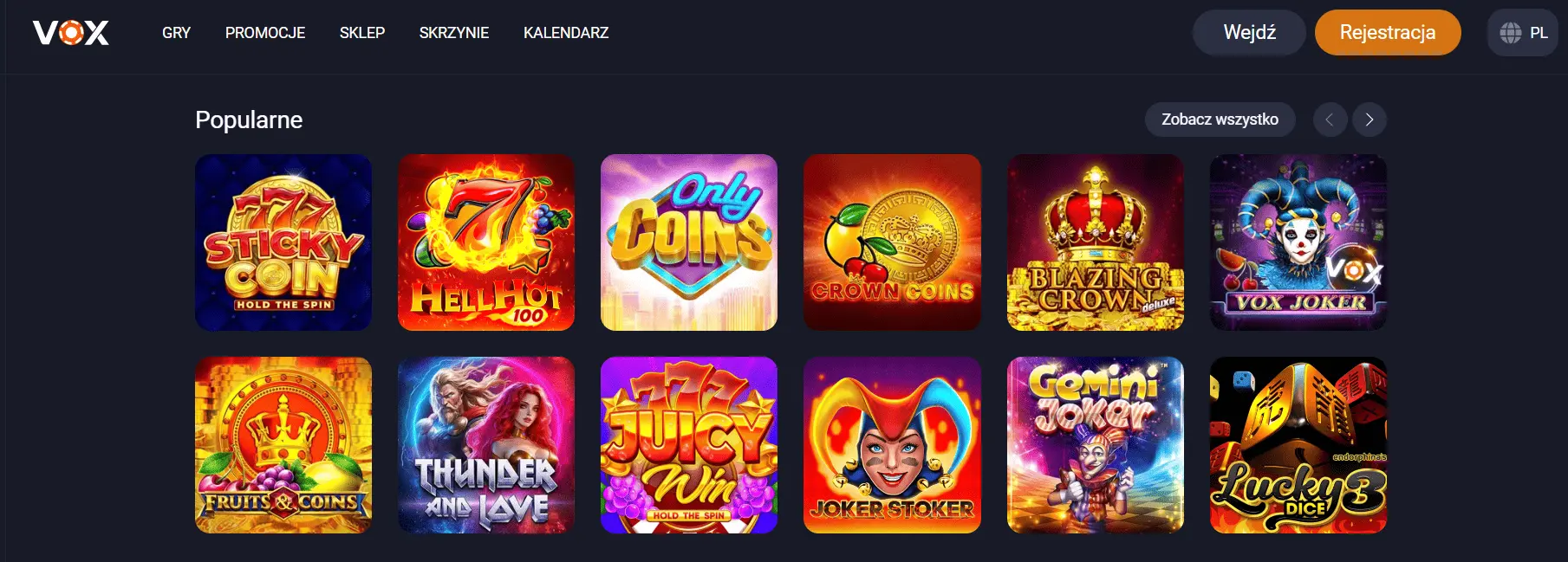VOX Casino - kasyno z najniższym depozytem